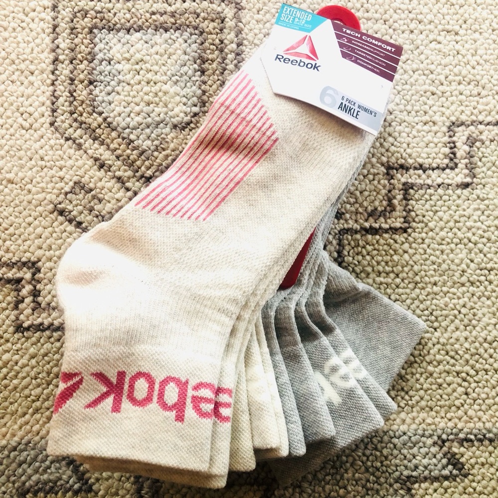 Reebok Tech Comfort 6-Pack Women’s Ankle Socks